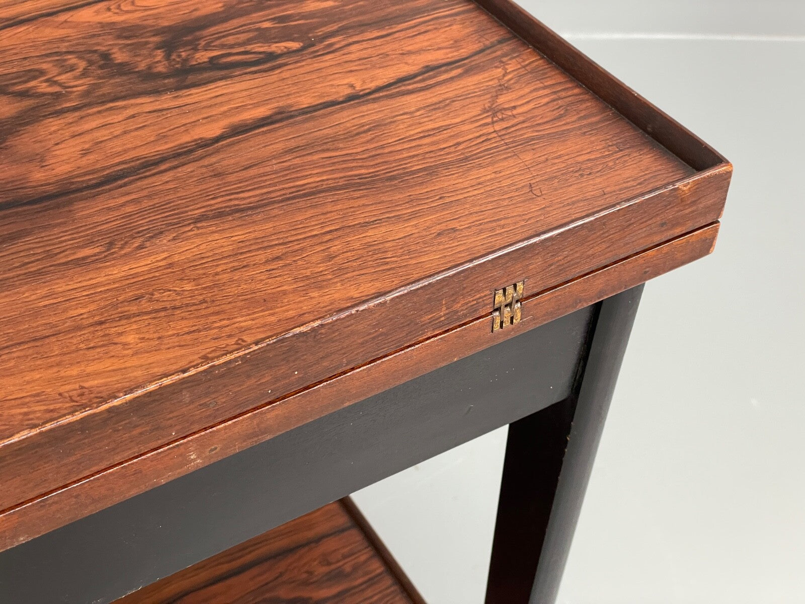 Vintage Danish Card Table Extending Top Felt Lined Mid Century 1960s EB9756 MWOO - UKDK FURNITURE