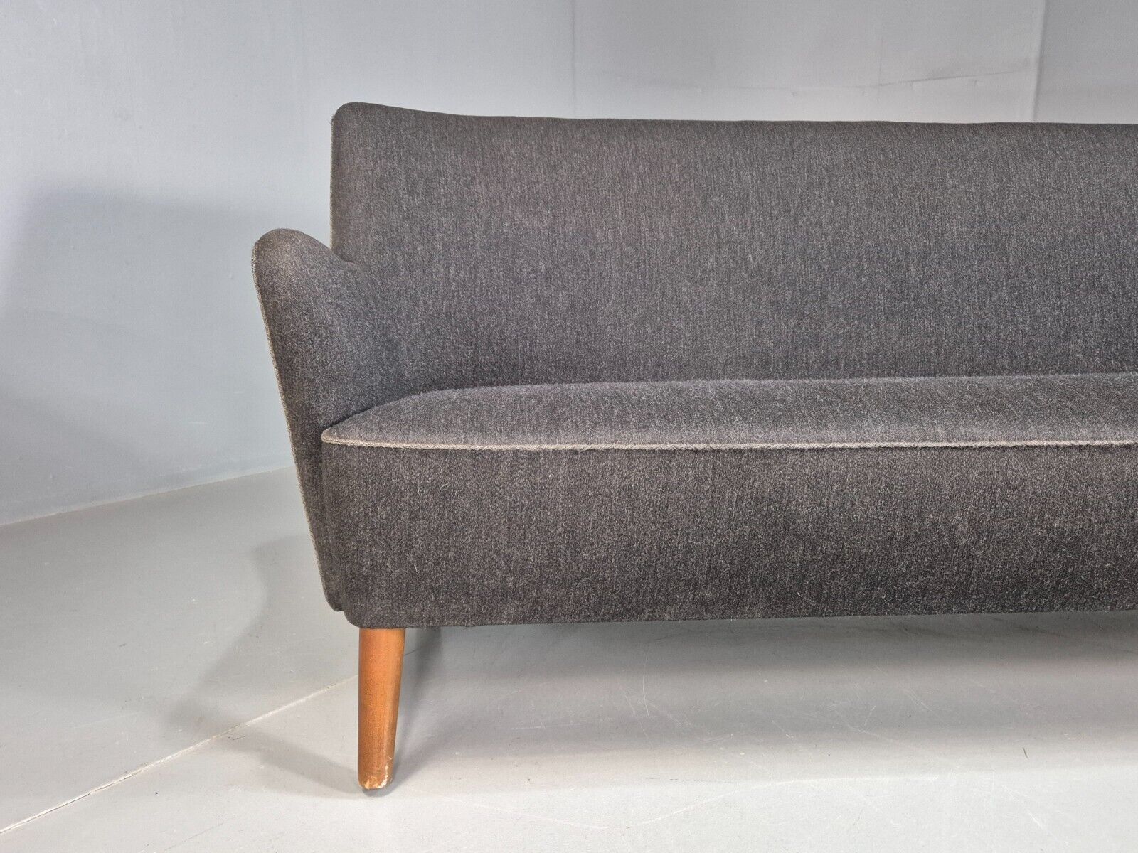 Vintage Danish 2 seat Sofa Dark Grey Mid Century Modern Retro 1950s EB8318 MNOR - UKDK FURNITURE
