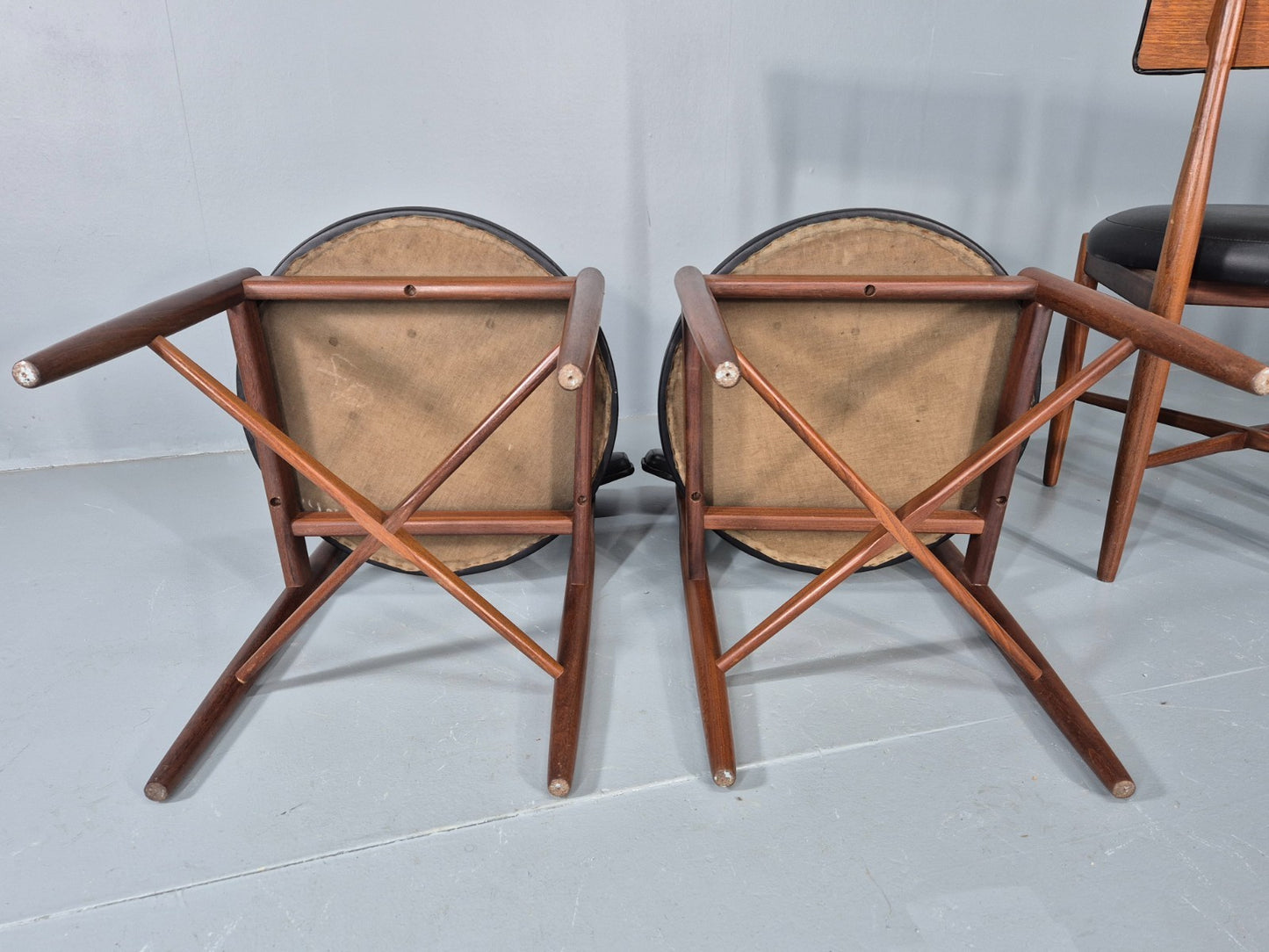 6 Vintage G Plan Circle Chairs 1970s Retro Mid Century Design Teak  EB11890 MDIN8