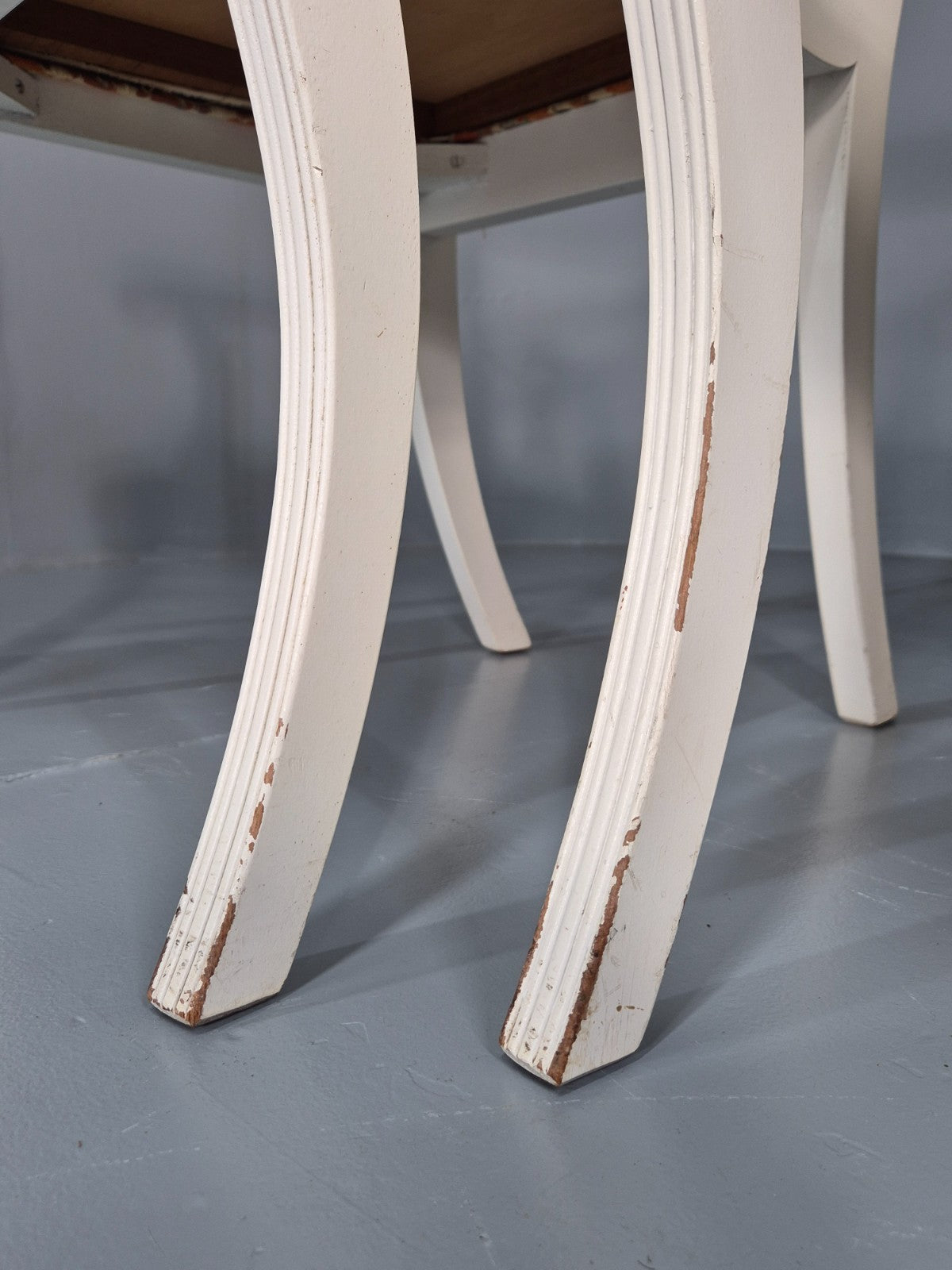 8 Regency Style Dining Chairs 1970s Retro Repro Floral Pads Armed EB11035 MDIN12