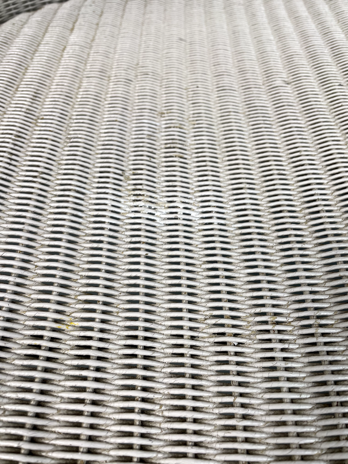 Vintage Lloyd Loom Chair White Circular Retro MCM EB5270 VBER9