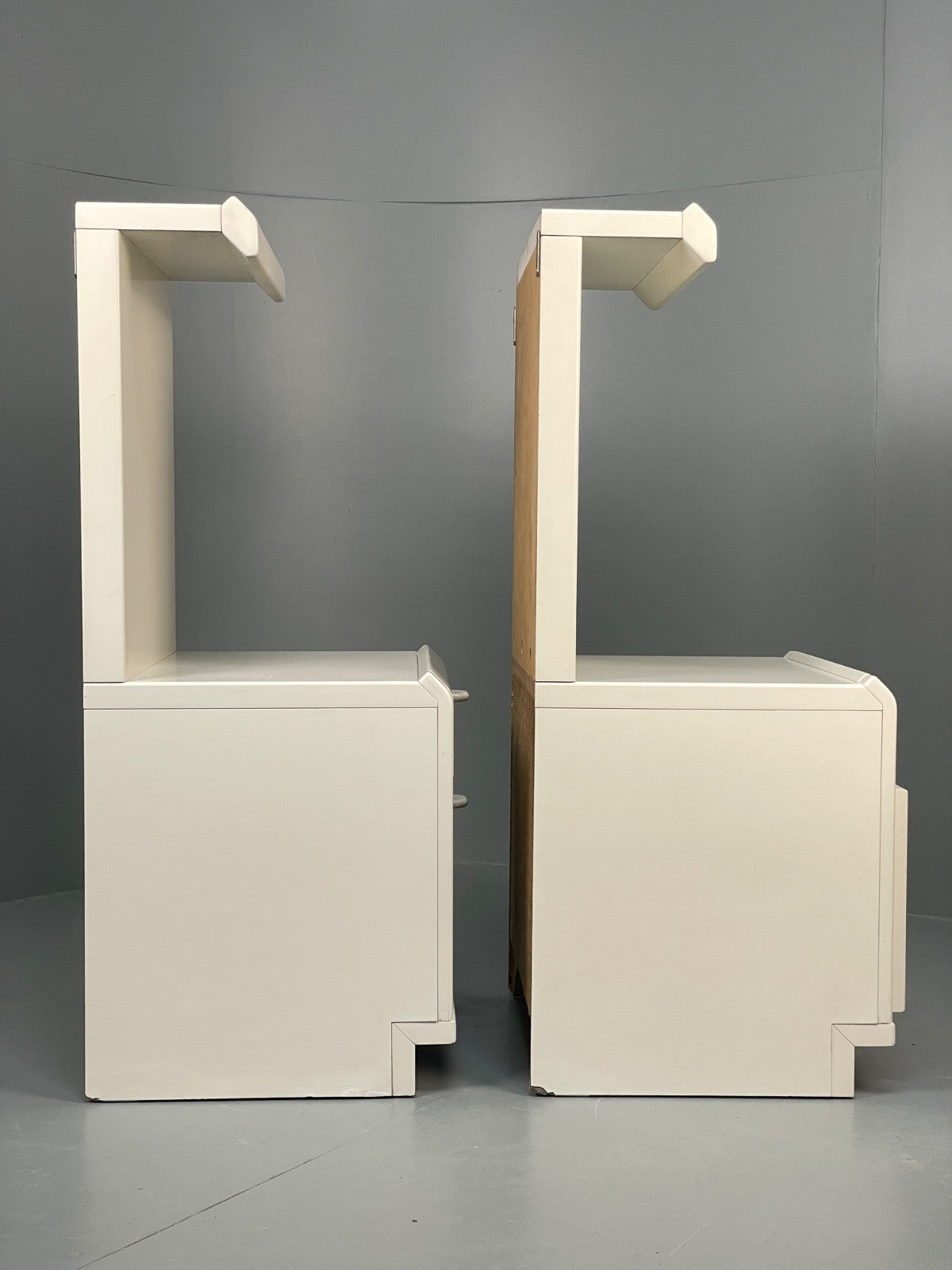 Vintage White Bedside Cabinets Pair By Hulsta Germany Retro 1980s EB11045 MWOO18