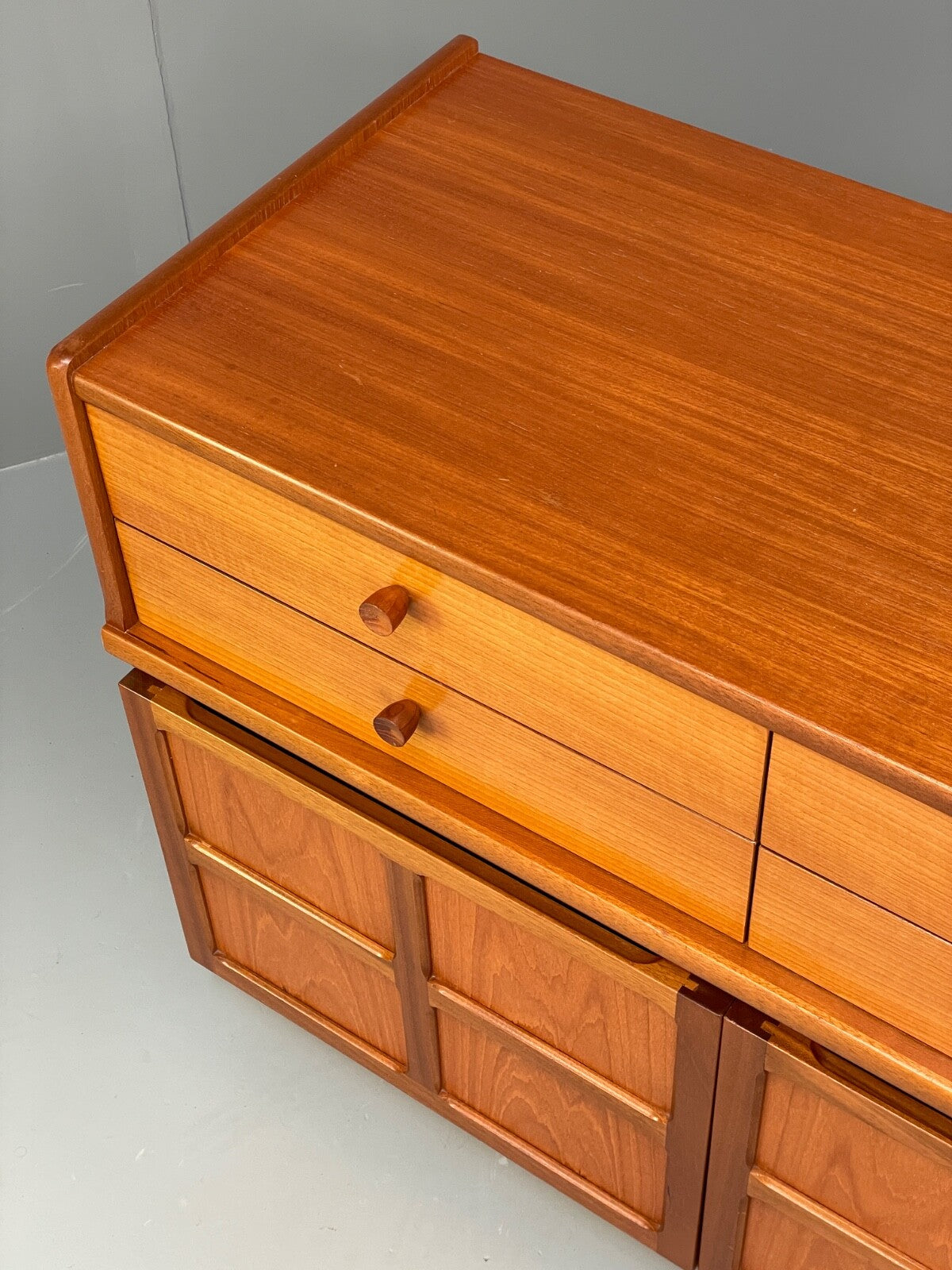 Vintage Nathan Teak Compact Sideboard Retro Drawer 1960s Mid Century EB9826 MWOO - UKDK FURNITURE