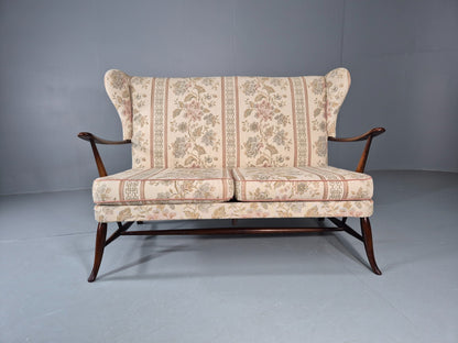 Vintage Ercol 2 Seater Sofa 1960s Floral Cotton Retro MCM EB11706 M2SS3
