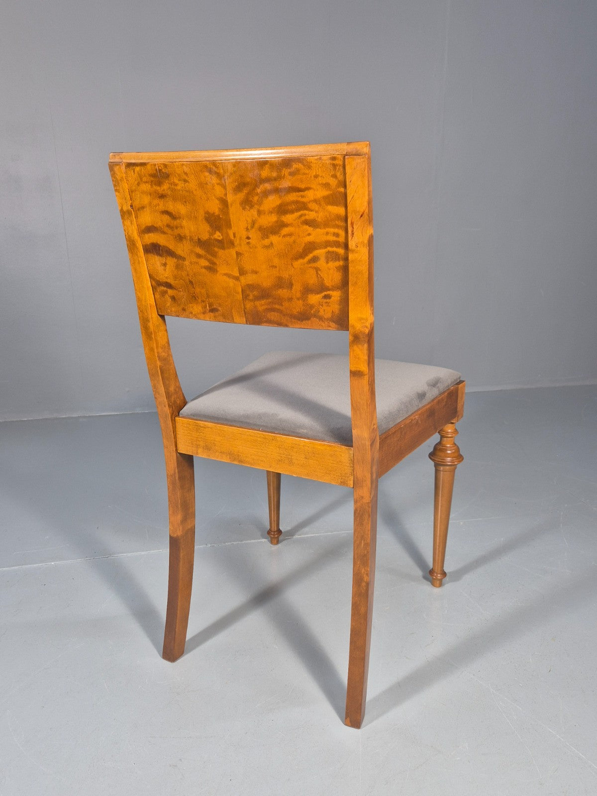 8 Biedermeier Birch Dining Chairs New Upholstery Swedish Design EB10818 VDIN9