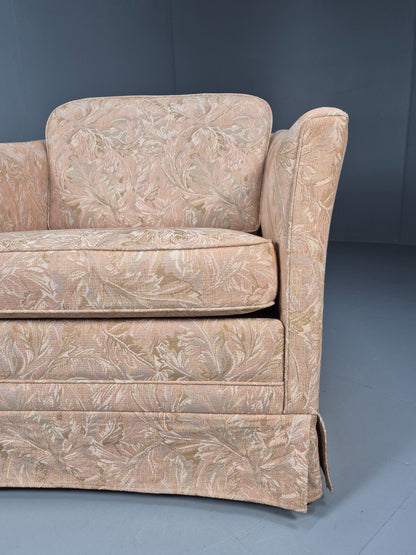 Vintage Danish Lounge Chair Peach Floral Upholstery 1970s Retro EB8974 VCLO - UKDK FURNITURE