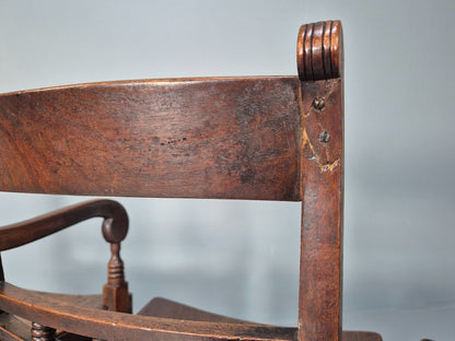 4 Antique Ball Back Walnut Dining Chairs Regency Style EB9146 VDIN - UKDK FURNITURE