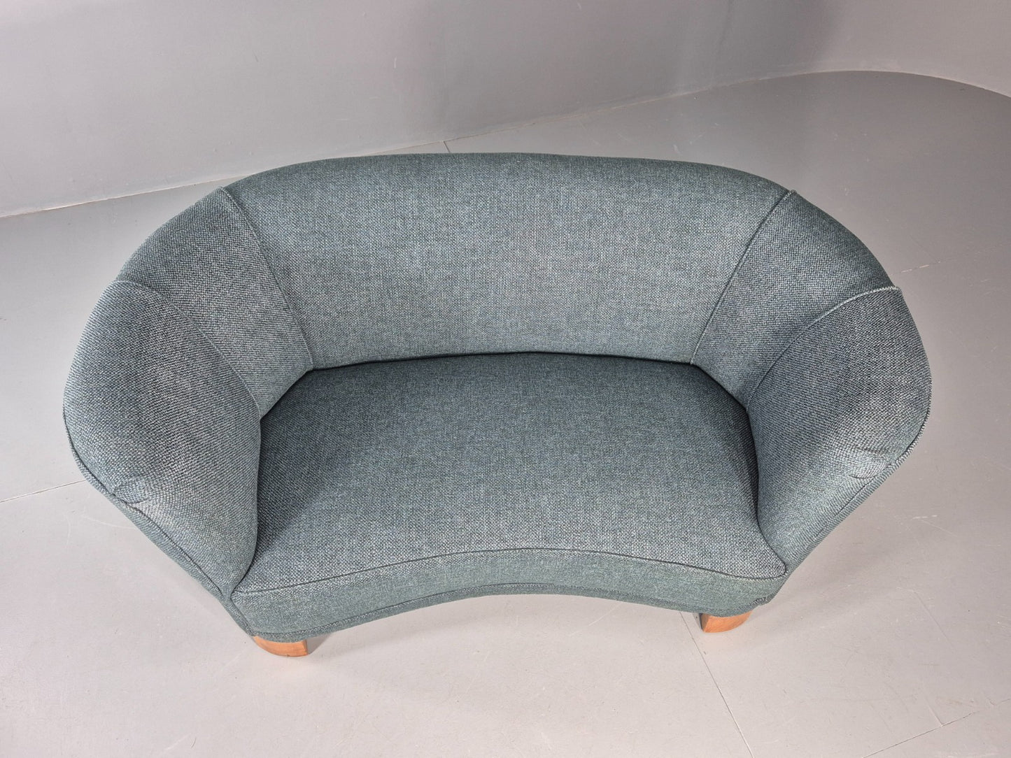 Vintage Art Deco Banana Sofa 2 Seater 1930s Danish New Upholstery  EB11772 M2SS3