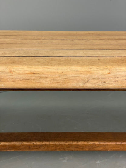 Vintage Scandinavian Large Oak Coffee Table Arts & Crafts Style EB7839 MWOO - UKDK FURNITURE
