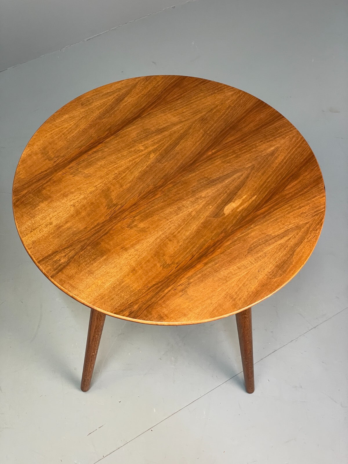 Vintage Round Walnut Coffee Table Side Table Mid Century Retro EB9428 MWOO - UKDK FURNITURE