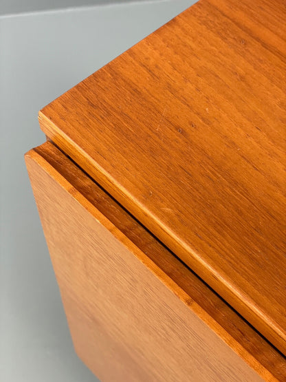 Vintage Teak Media Unit Drop Door Cabinet By Beaver & Tapley EB9743 MWOO - UKDK FURNITURE