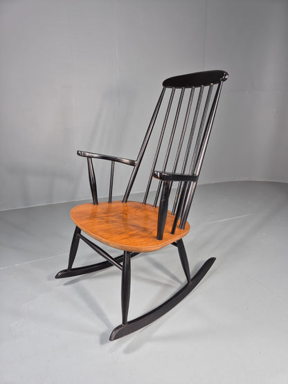 Vintage Ilmari Tapiovaara Rocking Chair Teak Beech Asko MCM Retro EB11849 MNOR0
