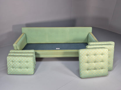 Vintage Swedish Dux Green 3 Seat Sofa 1960s Retro Mid Century EB7747 M3SS - UKDK FURNITURE