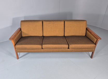 Vintage 3 Seater Sofa 1960s Knut Saeter Vatne Mobler Green Gold EB11078 M3SS4