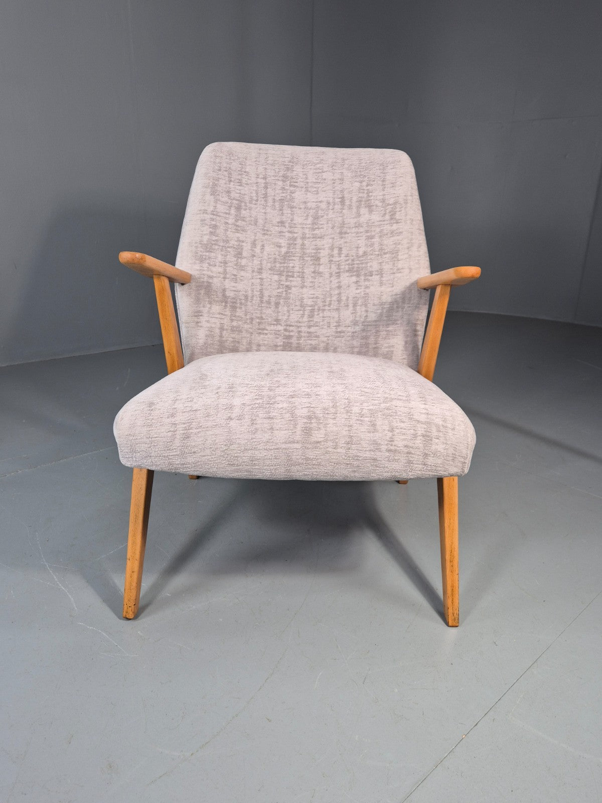 Vintage Mid Century Lounge Chair Swedish 1960s Design Reupholstered EB11670 MNOR11