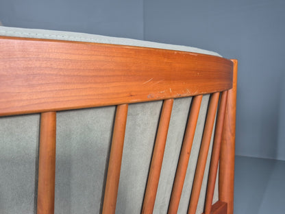 Vintage 2 Seat Settee Mid Century Danish Design Beech Wood Frame EB10508 M2SS11