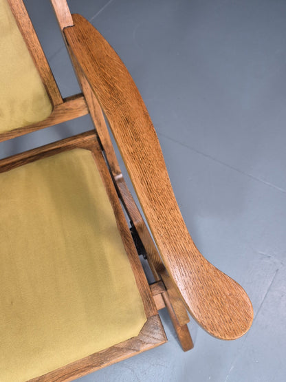 Vintage Scandinavian Rocking Chair Oak Frame 1970s Retro MCM  EB10731 MNOR3