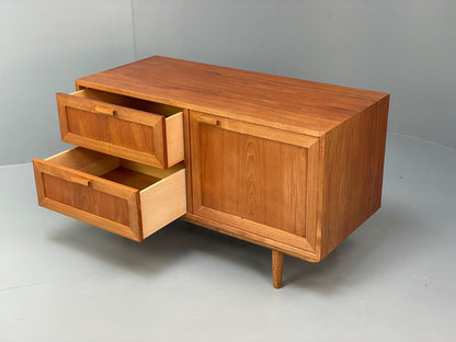 Vintage Danish Teak Sideboard By Omann Jun Drawers Shelving Retro EB9815 MWOO - UKDK FURNITURE