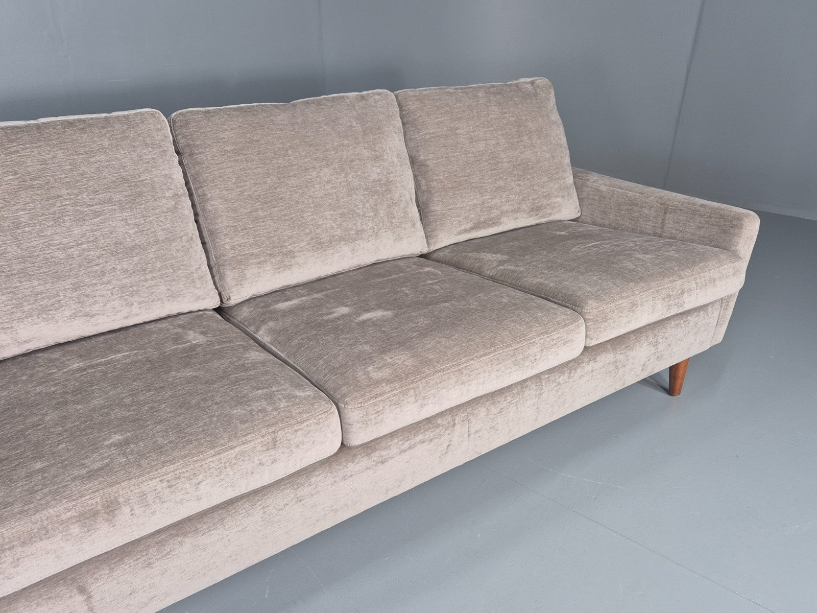 Vintage Danish 3 Seat Settee Mid Century 1960s New Upholstery EB11820 M3SS3