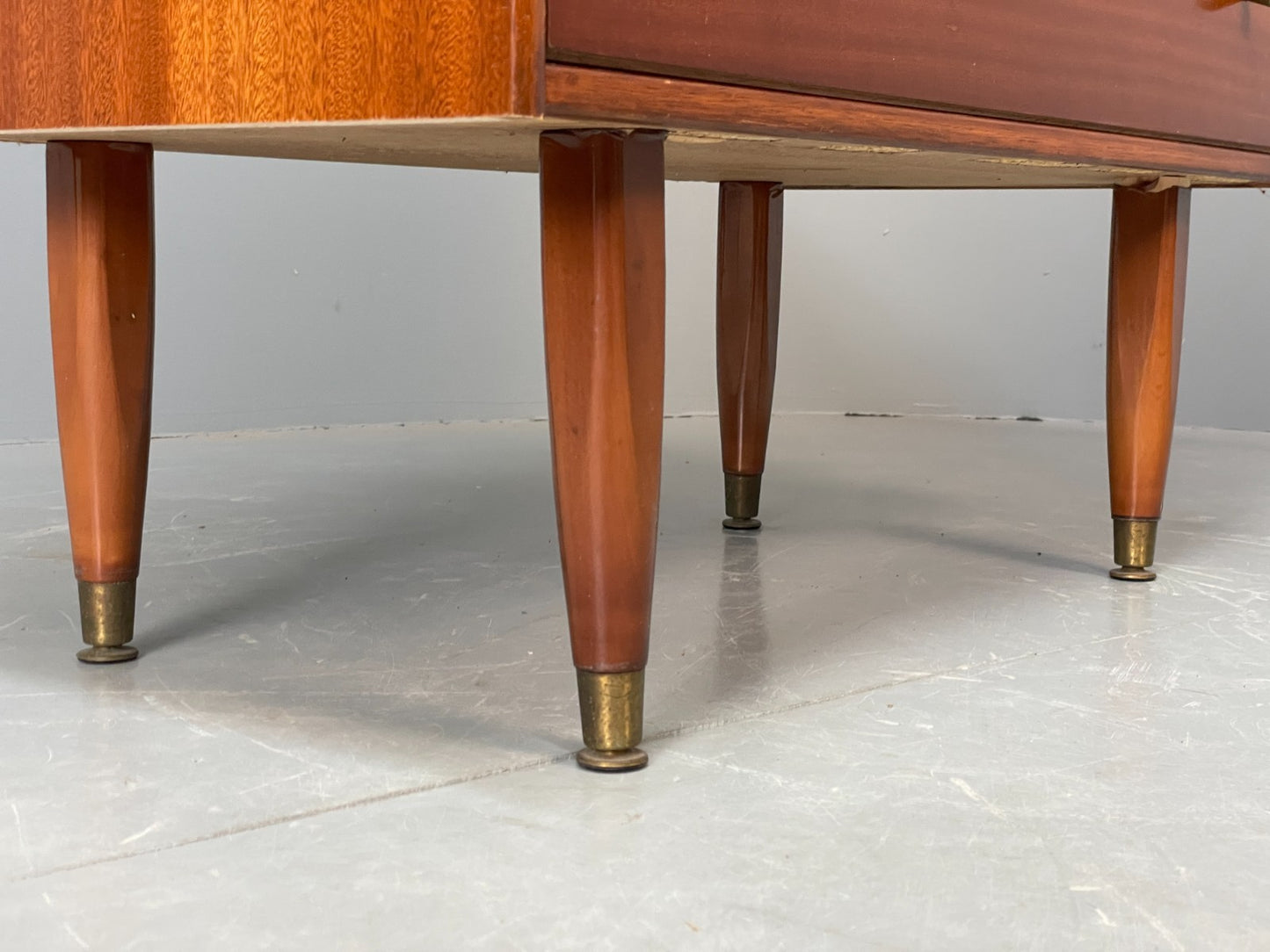 Vintage Austinsuite Chest Of Drawers Walnut Brass Handles 1960s EB10677 MWOO16