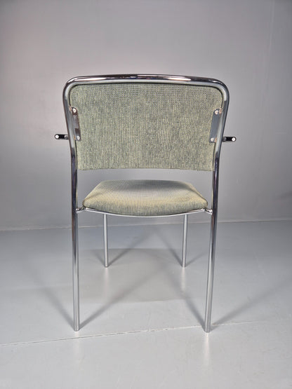 6 1980s Retro Stacking Chairs Chrome Frame Swedish Design Retro MCM EB10606 MSTA9