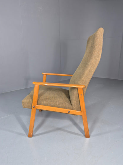 Vintage Lounge Chair Danish Mid Century Retro Beech Frame 1960s EB11294 MNOR10