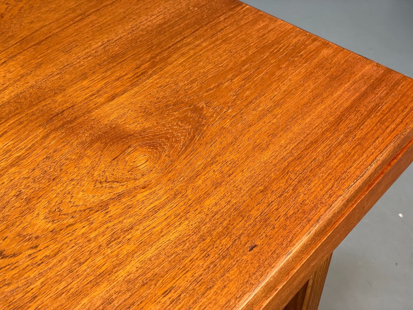 Midcentury Danish Teak Rectangular Coffee Table With Metal Feet EB8672 MWOO - UKDK FURNITURE