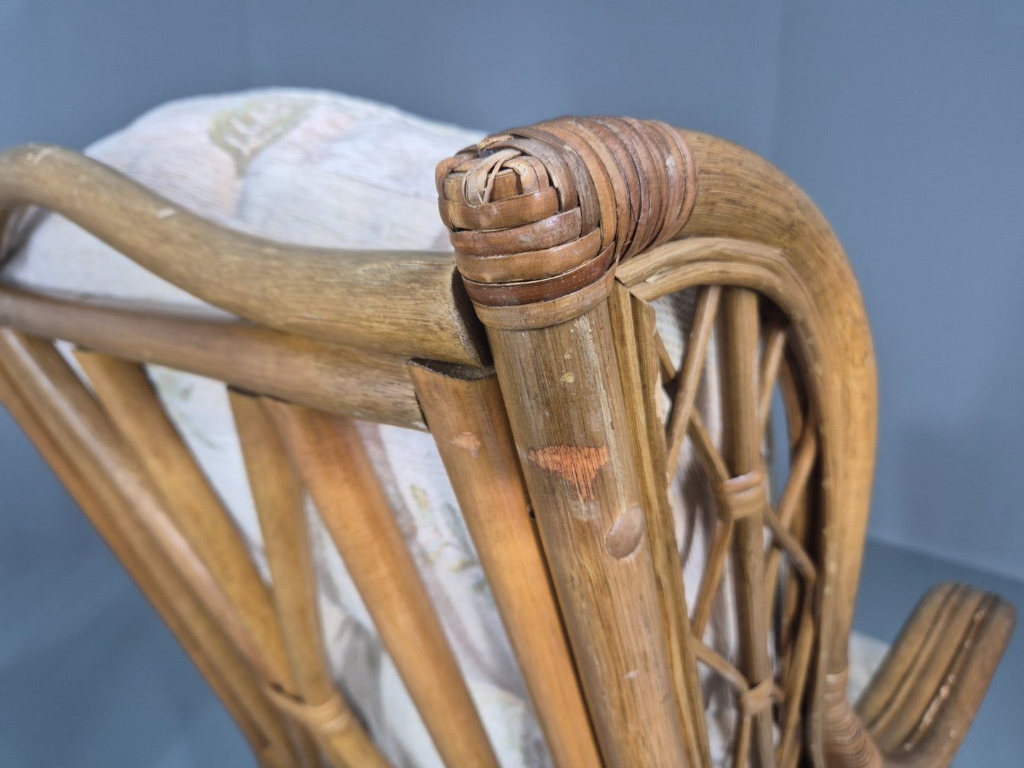 2 Vintage Rattan Conservatory Chairs 1990s Retro EB11286 VBER14