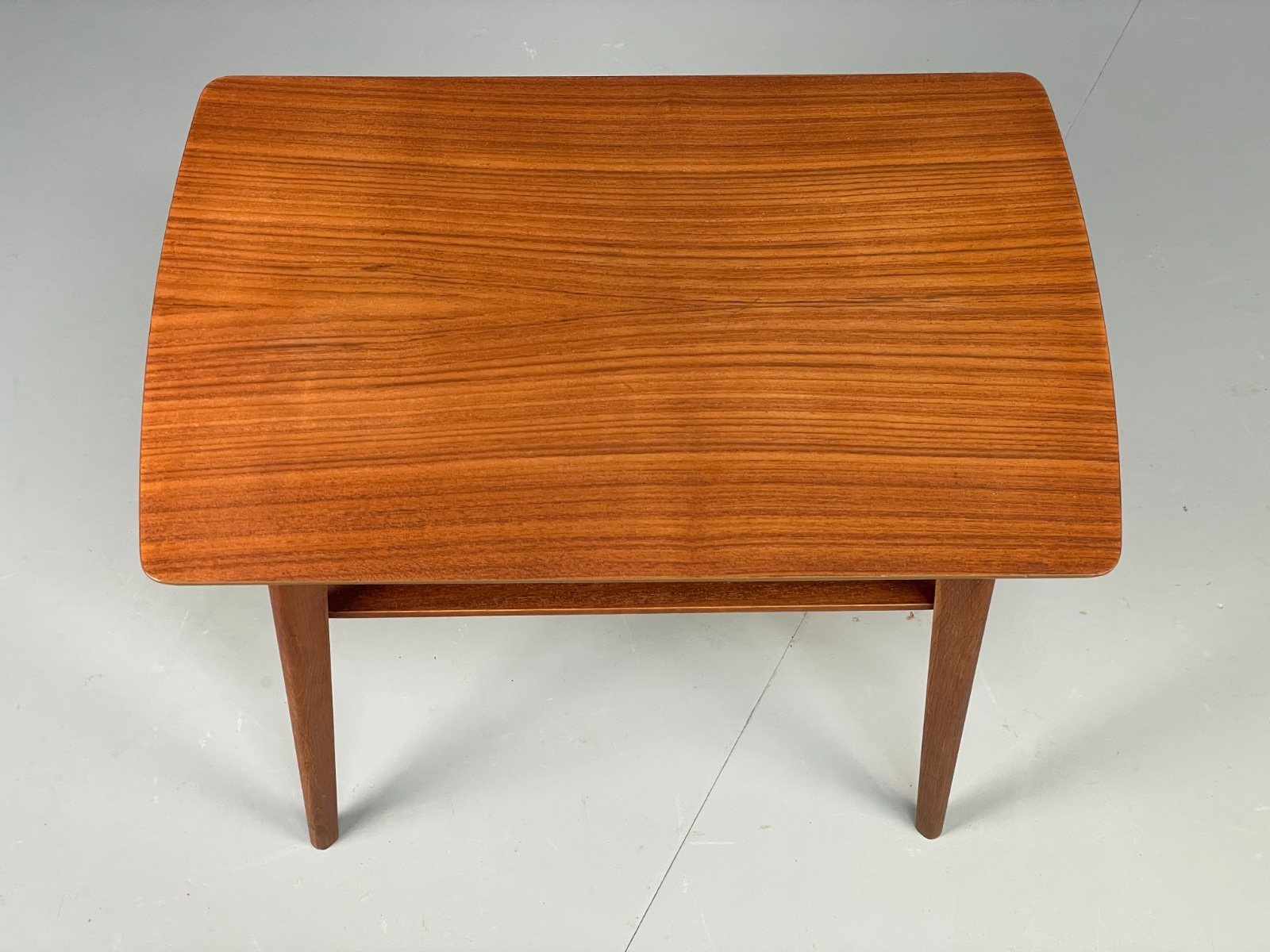 Vintage Teak Side Table 1960s Oak Legs Danish Retro EB11493 MWOO3