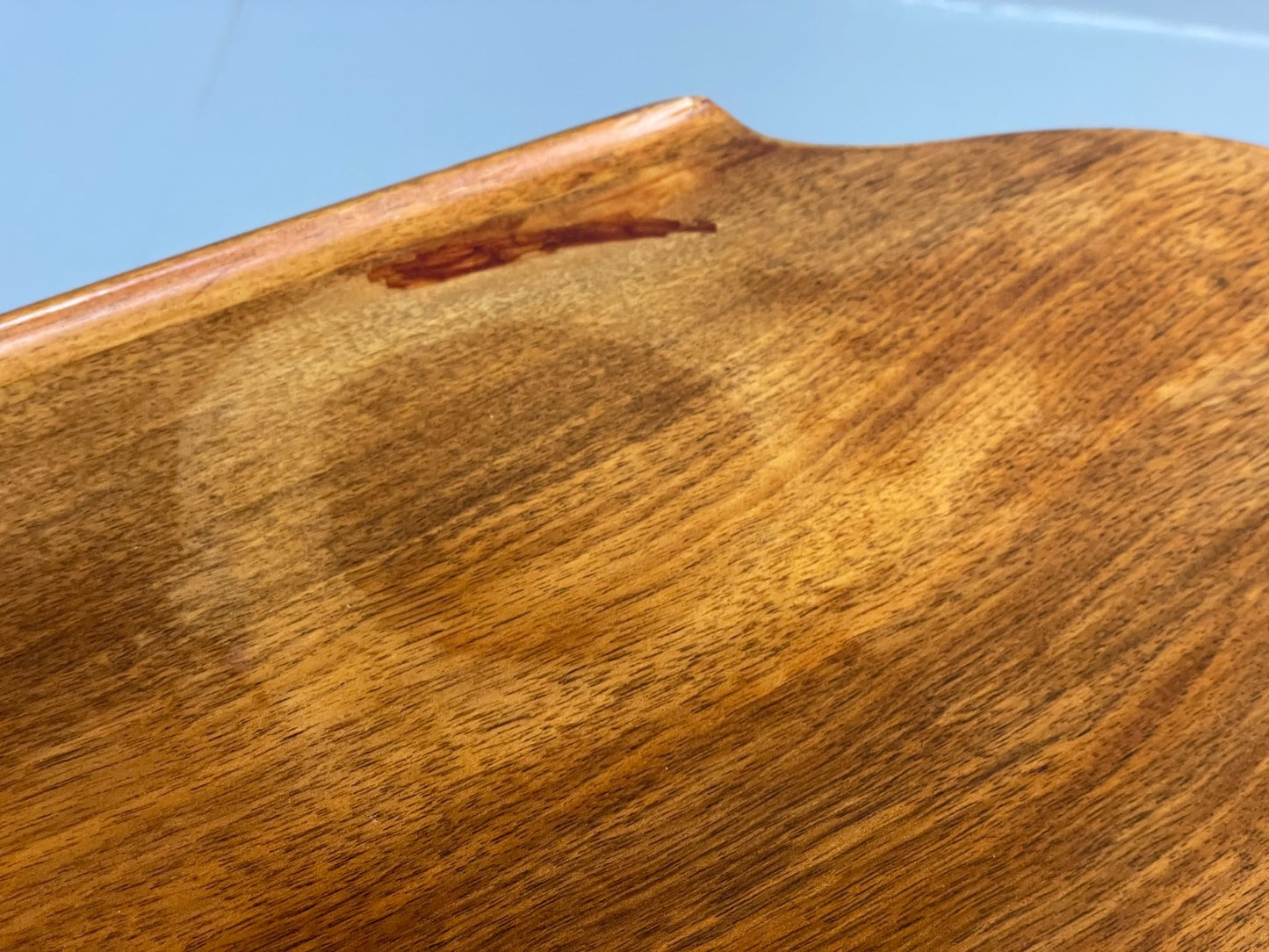 Vintage Walnut Coffee Table - Carved 1960s Magazine Rack Brass EB10874 MWOO7