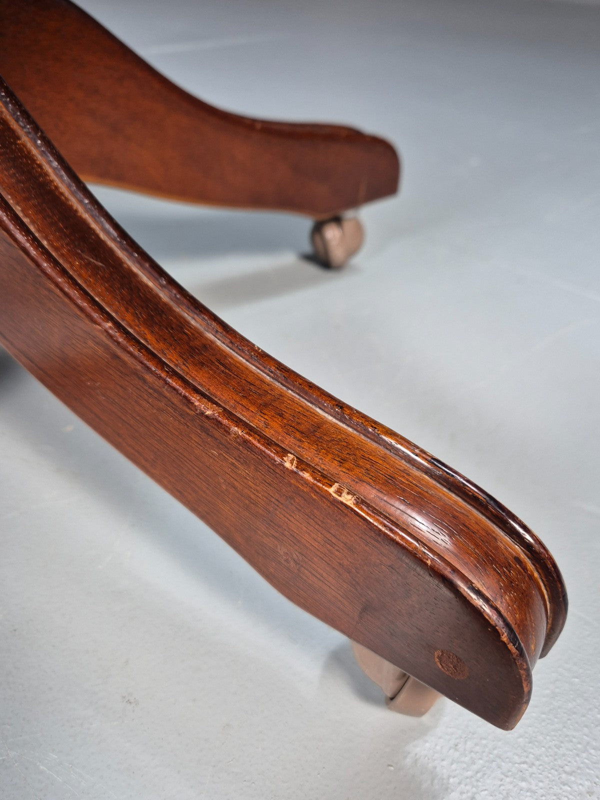 Captains Office Chair Green Leather Swivel and Tilt 1980s Retro EB10611 MSWI15