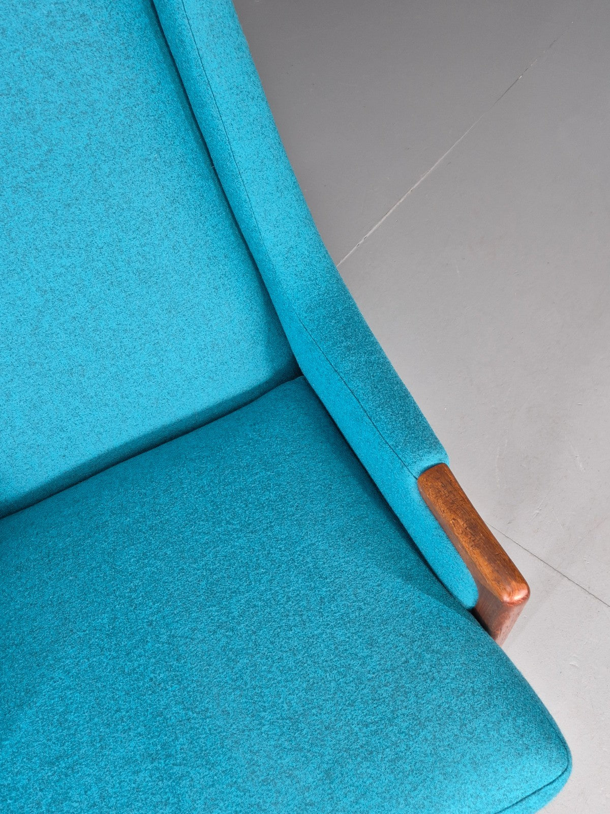 Vintage 1960s Lounge Chair Reupholstered Blue K E Ekselius For JOC EB11092 MNOR6