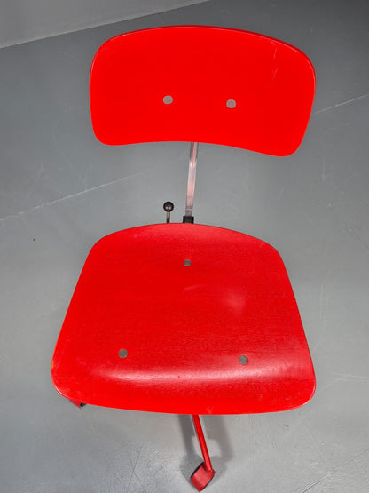 1960s Kevi Task Desk Chair Jorgen Rasmussen MCM Danish Retro Red EB10808 MSWI13