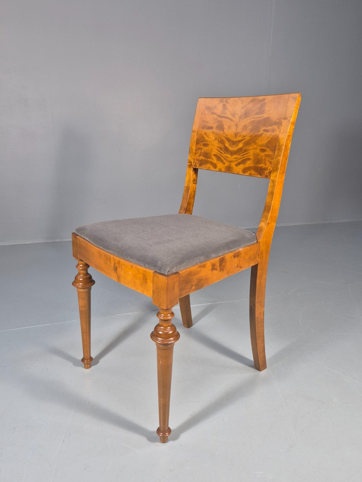 8 Biedermeier Birch Dining Chairs New Upholstery Swedish Design EB10818 VDIN4