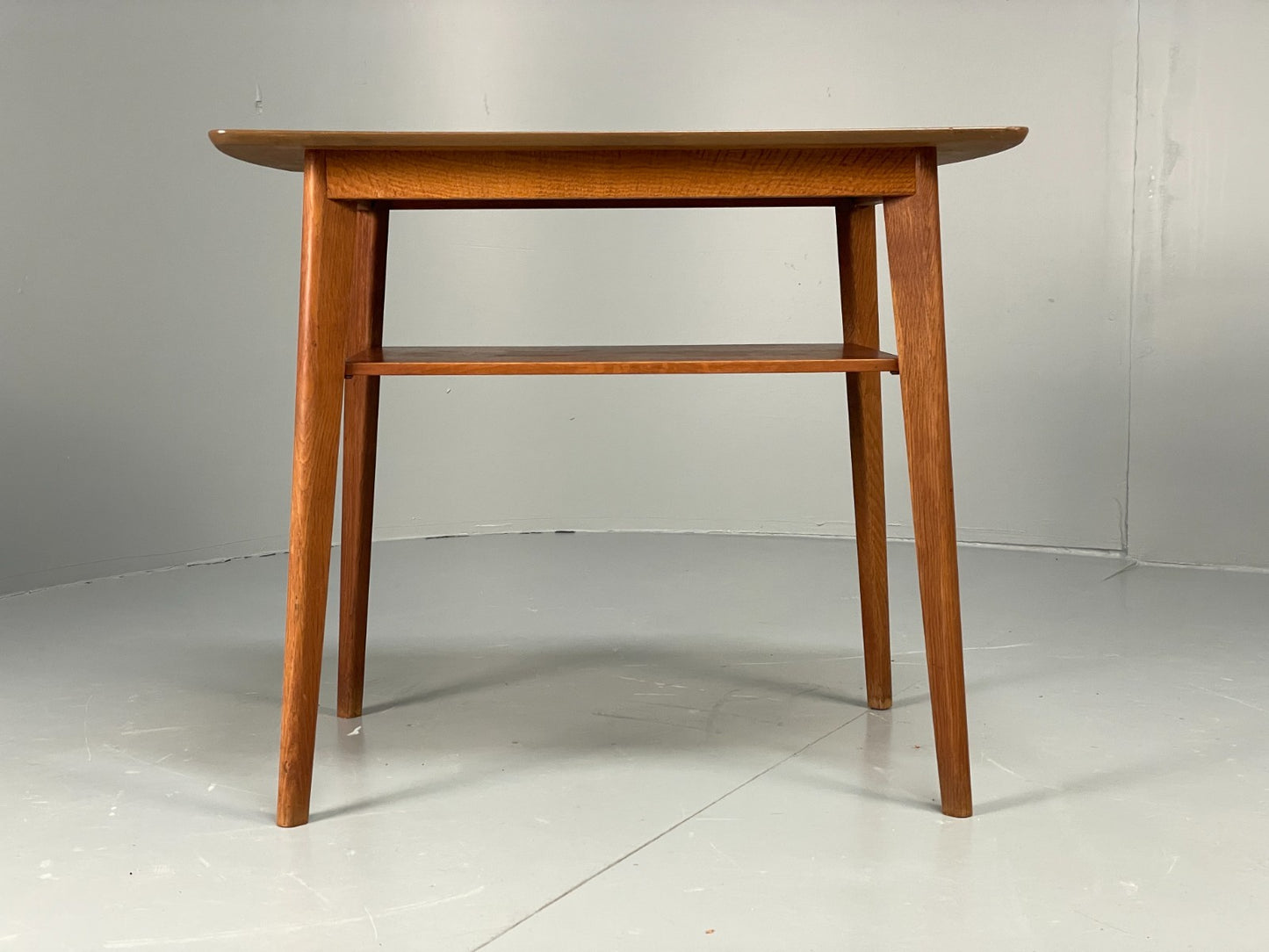 Vintage Teak Side Table 1960s Oak Legs Danish Retro EB11493 MWOO2