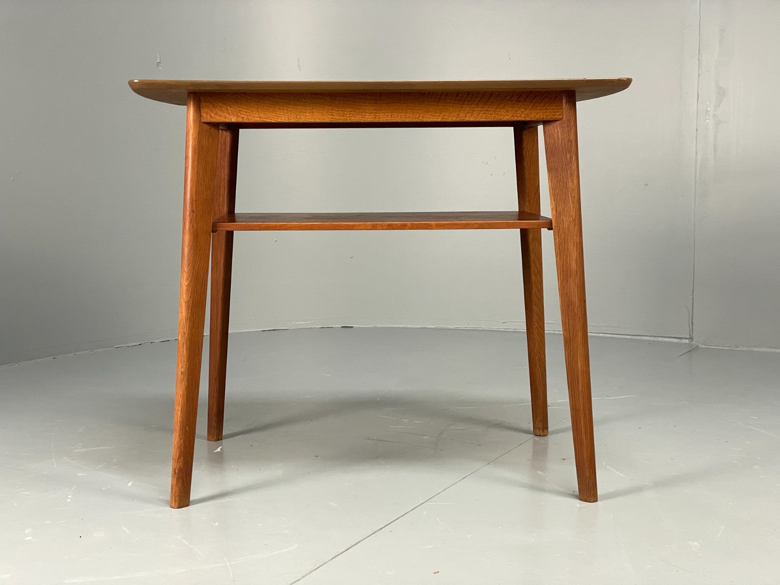 Vintage Teak Side Table 1960s Oak Legs Danish Retro EB11493 MWOO2