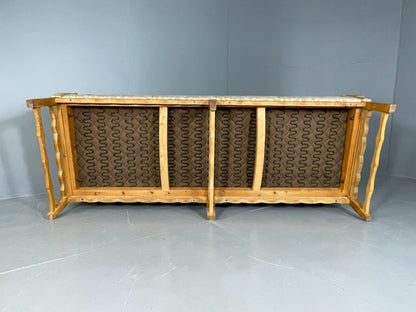 Danish 3 Seater Sofa Oak Frame Floral Kjaernulf 1970s Vintage Retro V3SS EB67487