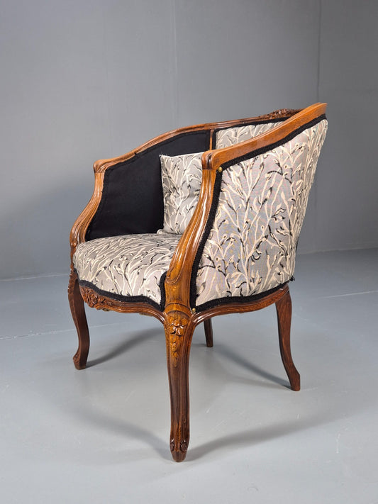 Vintage Rococo Lounge Chair French Style Danish Made 1970s Retro EB9651 VCLO - UKDK FURNITURE