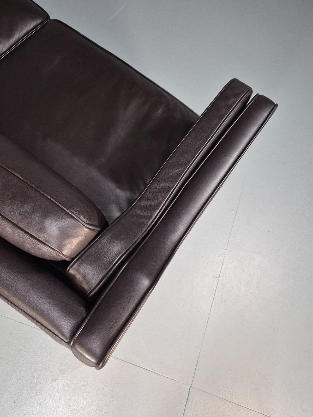 Mid Century Two Seater Sofa Danish Brown Leather Mogensen Vintage  EB10107 M2SS14