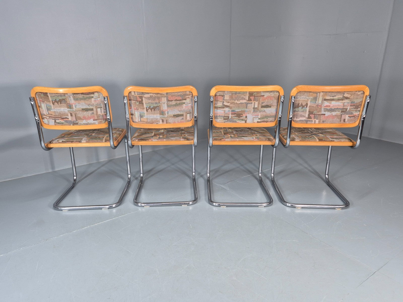 4 Cesca Dining Chairs Marcel Breuer Bauhaus Classic 1980s Retro EB11252 VDIN11