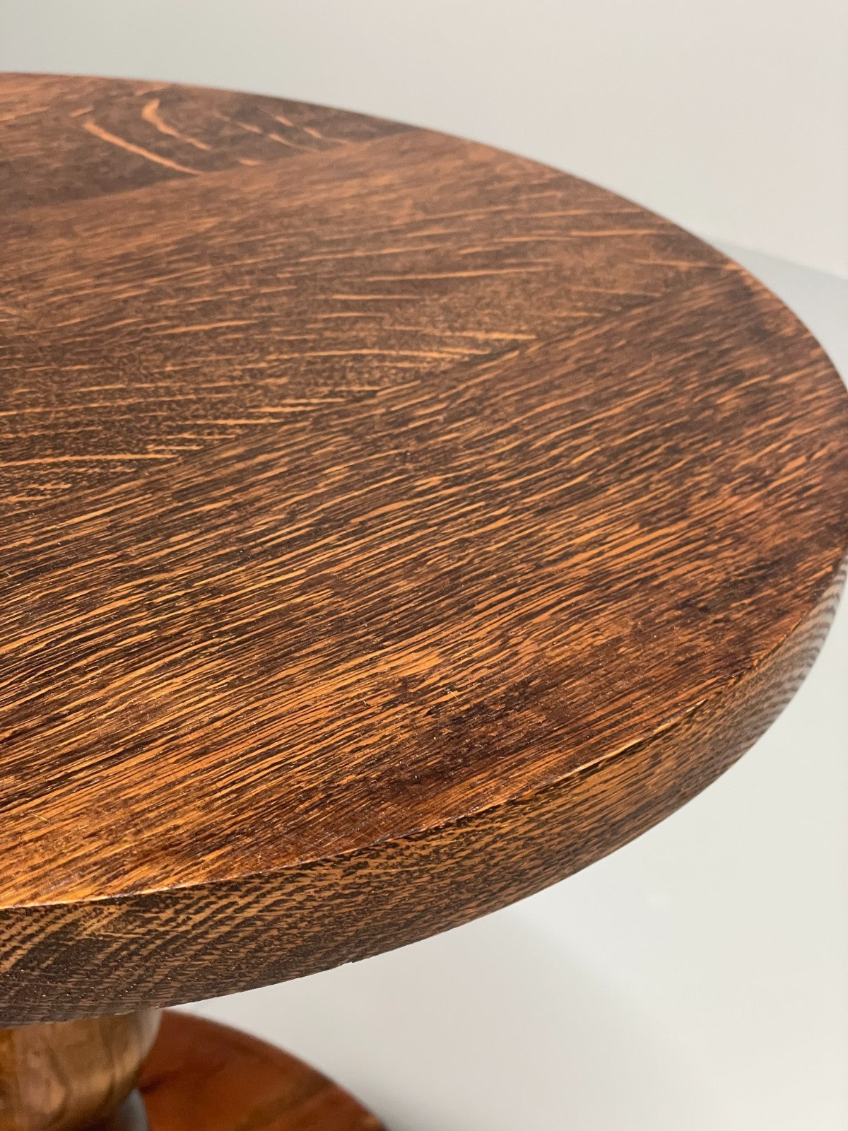 Vintage Oak Side Table With Pine Base Danish EB10828 MWOO13