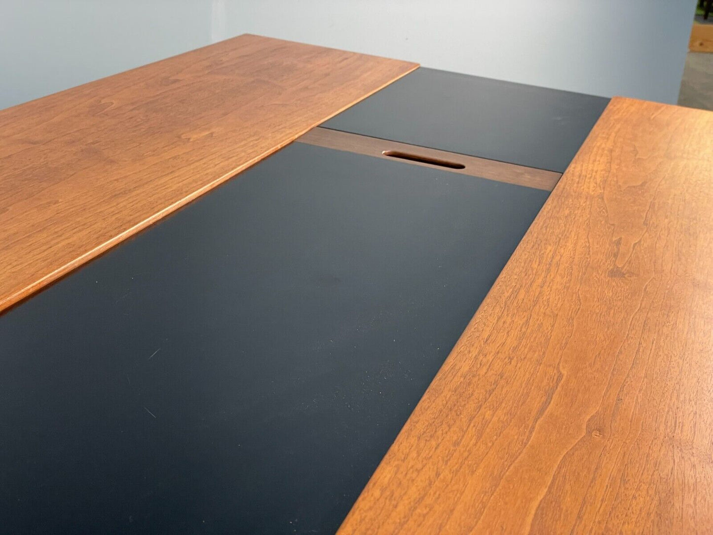 Vintage Danish Teak Coffee Table Extending Storage Black Melamine EB8710 MWOO - UKDK FURNITURE