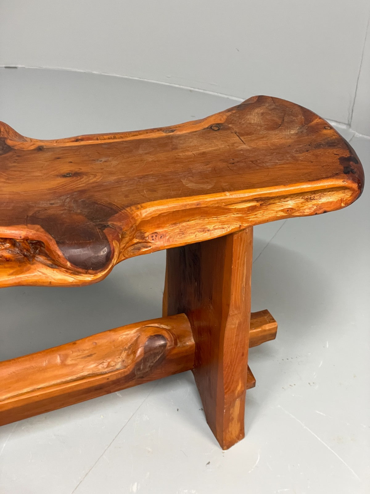 Natural Live Edge Bench Chunky Solid Organic Design EB11066 MWOO15