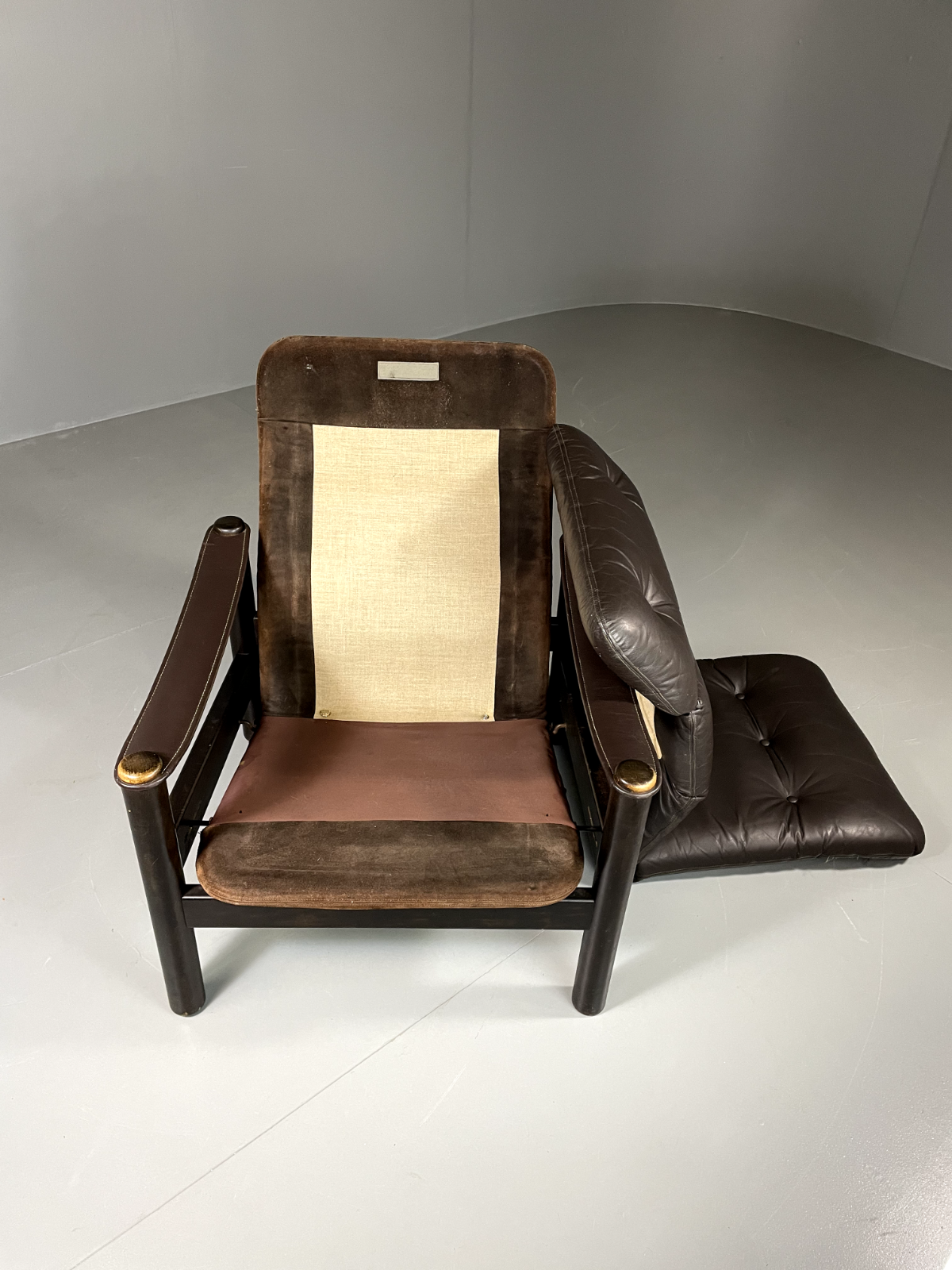 Vintage Danish Lounge Chair Brown Leather Jeki Gehl Retro MCM EB6082 MNOR5