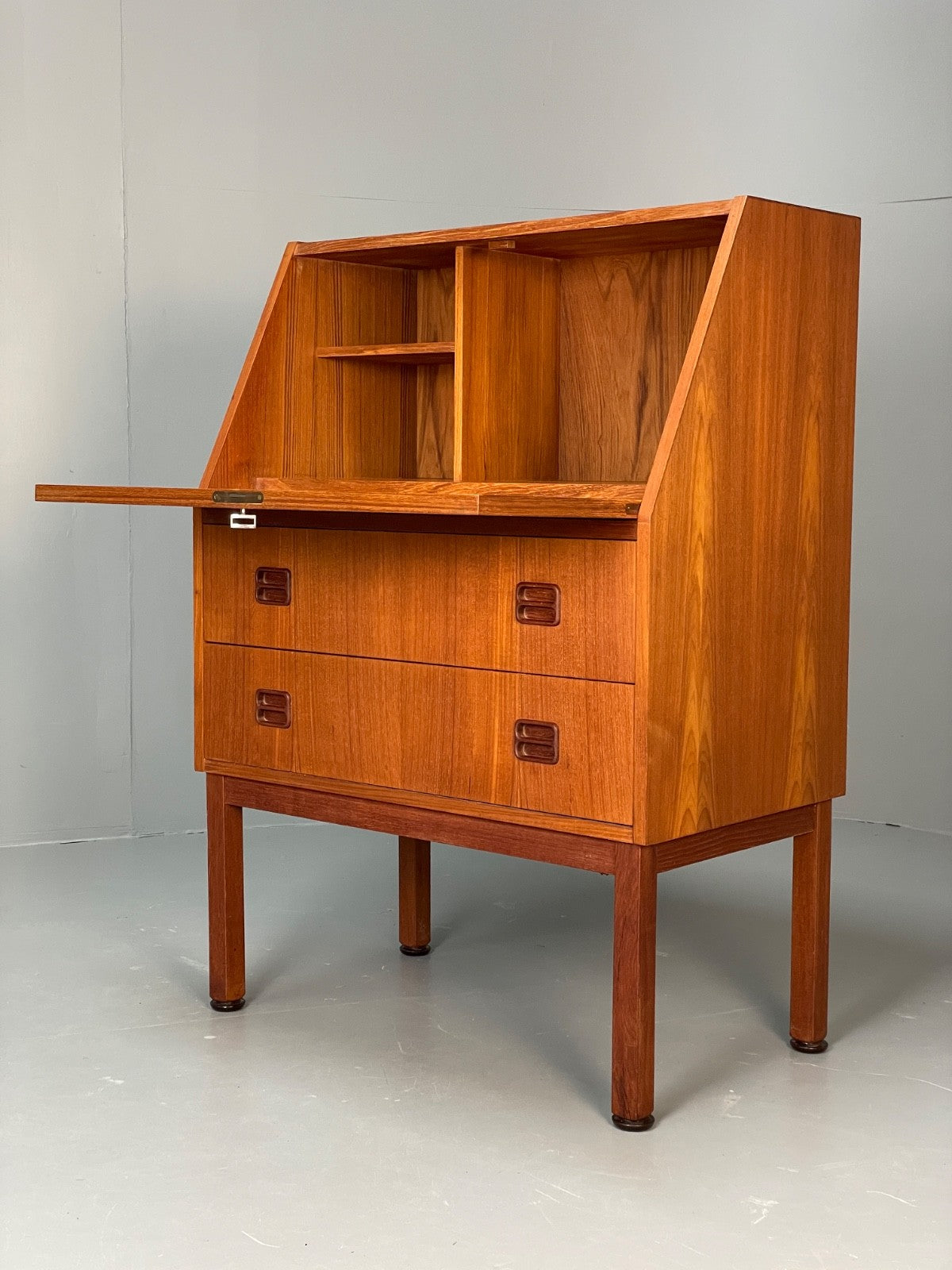 Vintage Danish Teak Bureau Retro 1970s Drawers By Gunnar Nielsen EB10964 MWOO3