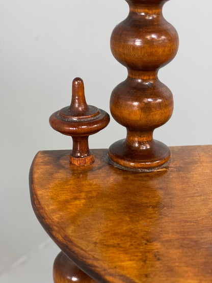 Antique Mahogany Whatnot Shelving Unit Bobbin Turned Tiered EB11197 MWOO16