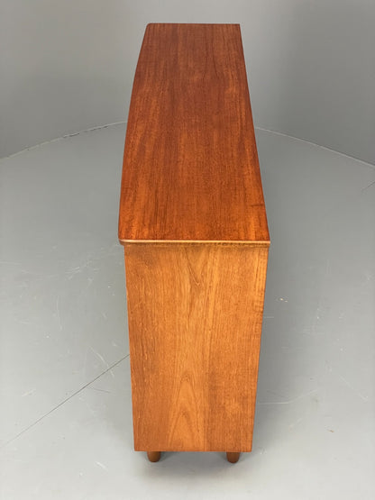 Vintage 1960s Glazed Bookcase Cabinet Teak Shelving Cupboard EB11808 MWOO15