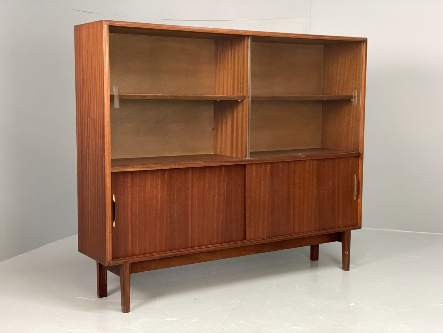 Vintage 1960s Glazed Cabinet Mid Century Beaver & Tapley Bookcase EB11536 MWOO1