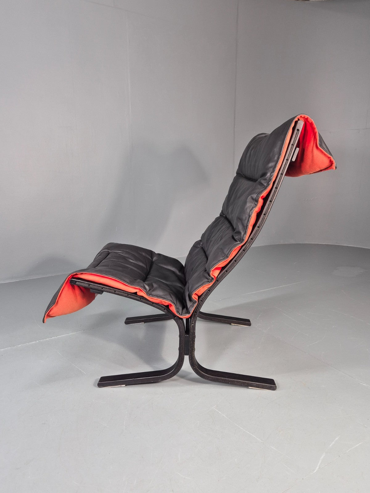 Mid Century Siesta Lounge Chair 1980s Vintage Norway Westnofa Retro EB9907 MBEN1