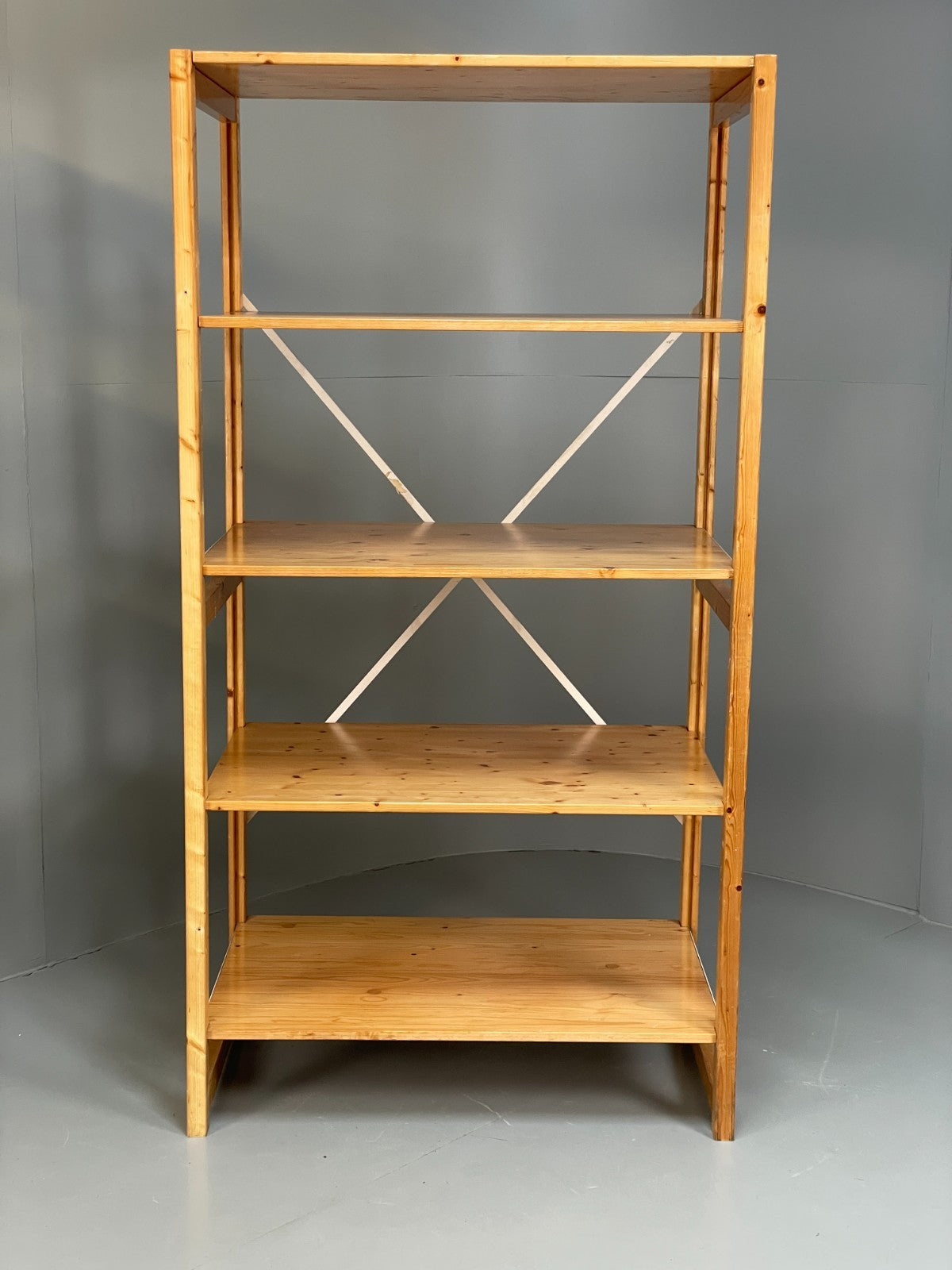 Lundia Pine Open Shelving System Vintage Adjustable Retro Scandi Modular EB117861